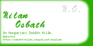 milan osbath business card